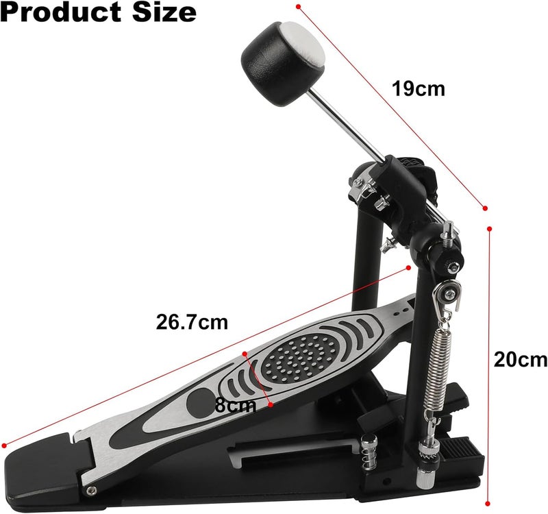 tipatyard Bass Drum Pedal,Double Chain Pedal,Single Pedal Hammer, Bass Drum Pedal Hammer, Drum Practice Instrument Accessories - Image 5